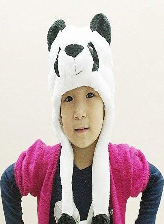 Krystle Plush Animal Hat Costume Cap Cute Soft Faux Fur Stuffed Toy Hood White - Image 2